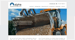 Desktop Screenshot of alpha-baustoffvertrieb.de